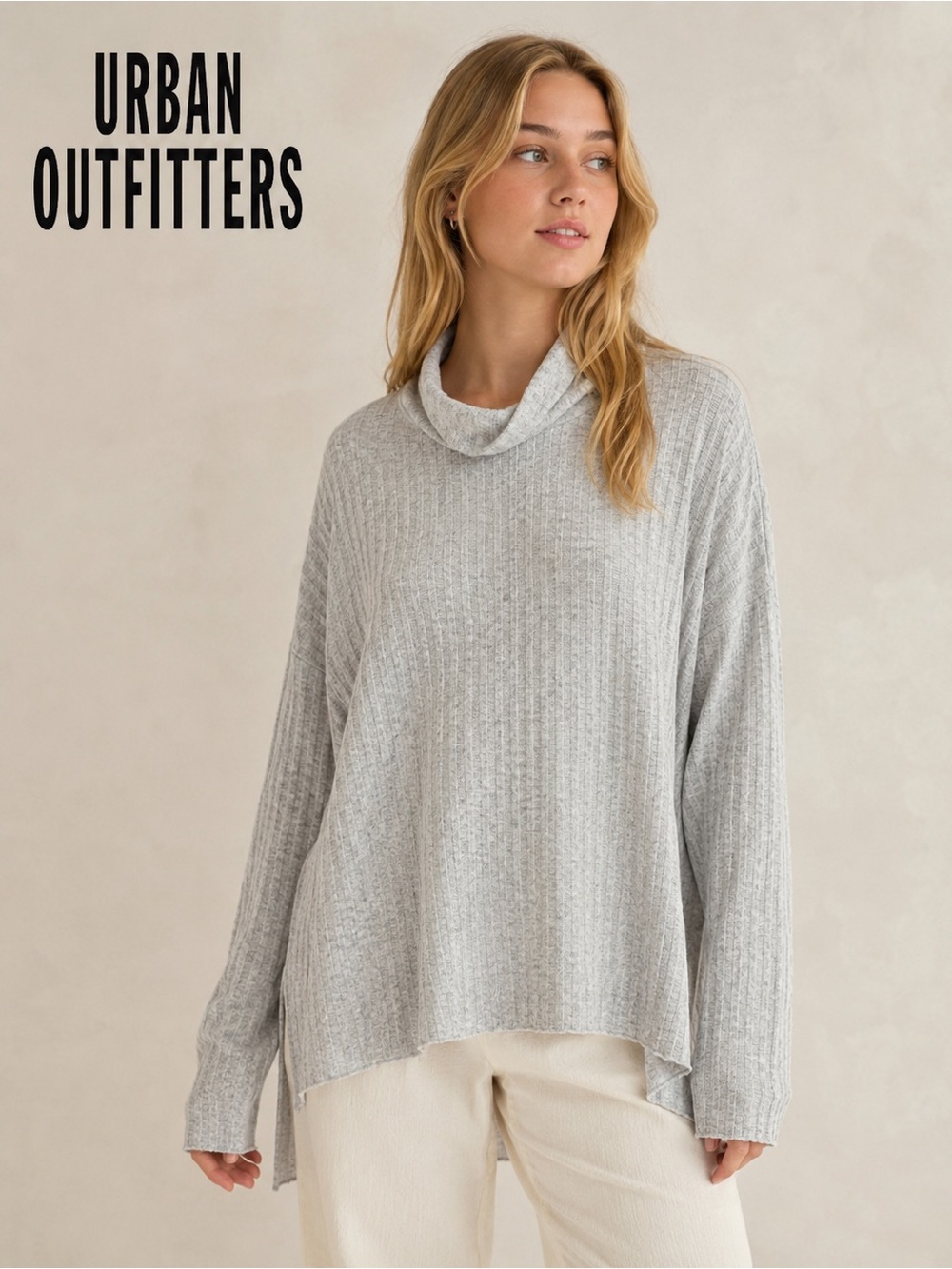 URBAN OUTFITTERS OUT FROM UNDER OVERSIZED RIBBED SWEATER